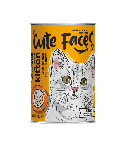 Cute Faces Wet Kitten Food with Chicken