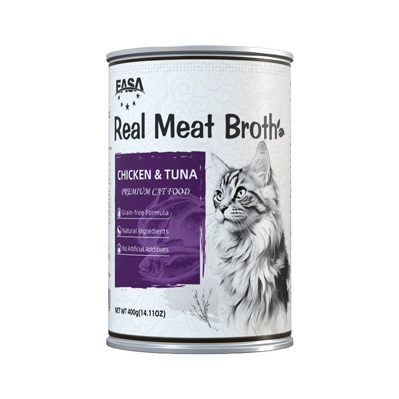 EASA Wet Cat Canned Food Savory in broth Chicken Tuna