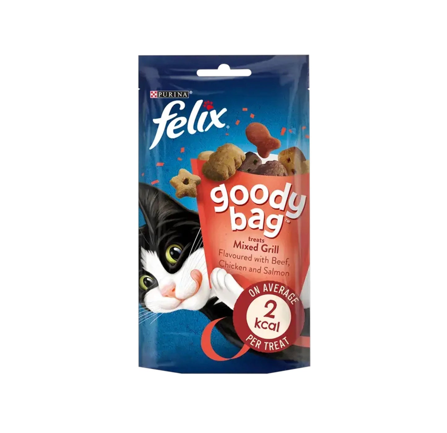 Flex Goody Bag Cat Treats with beef,chicken and salmon