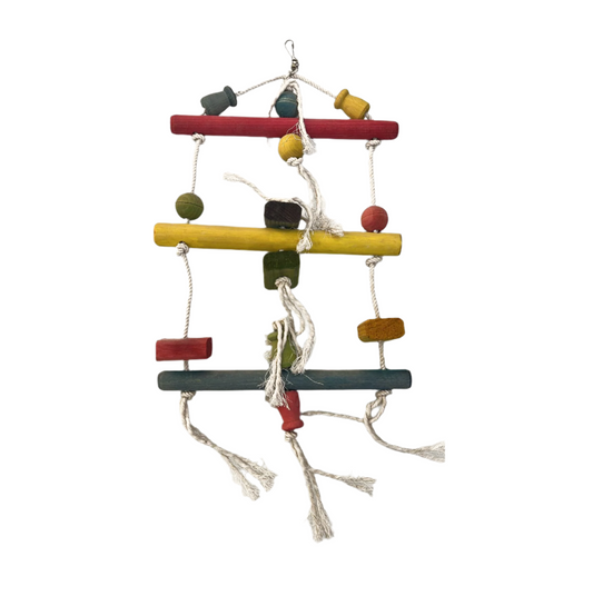 H- Wooden toy for parrot
