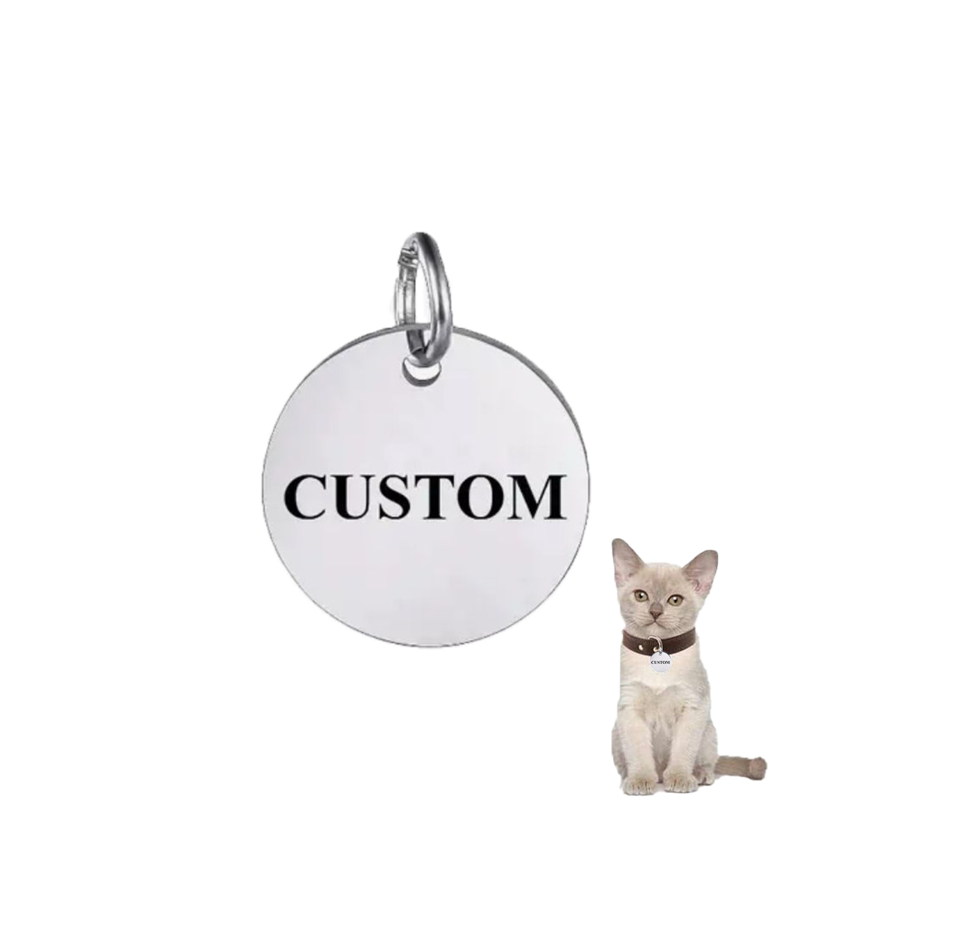 Cat tag in the shape of a Round