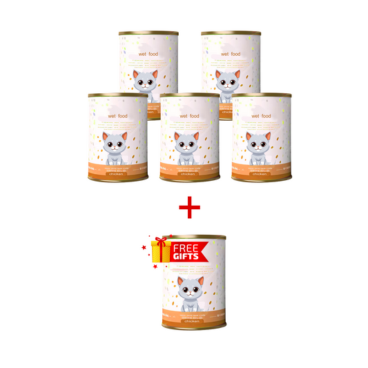 wet food Chicken for cats, five and one free