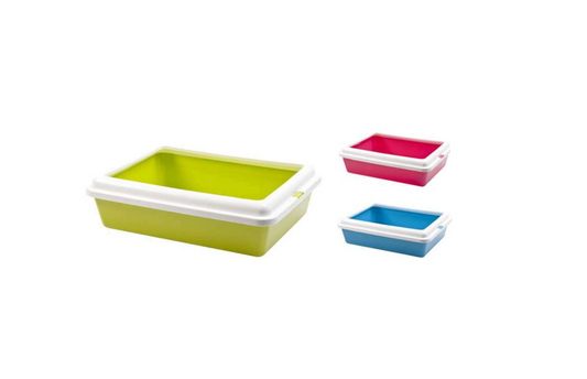 Plastic open cat litter tray