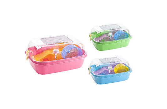 Plastic domed hamster cage
