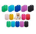 Dog tag in the shape of a rectangle