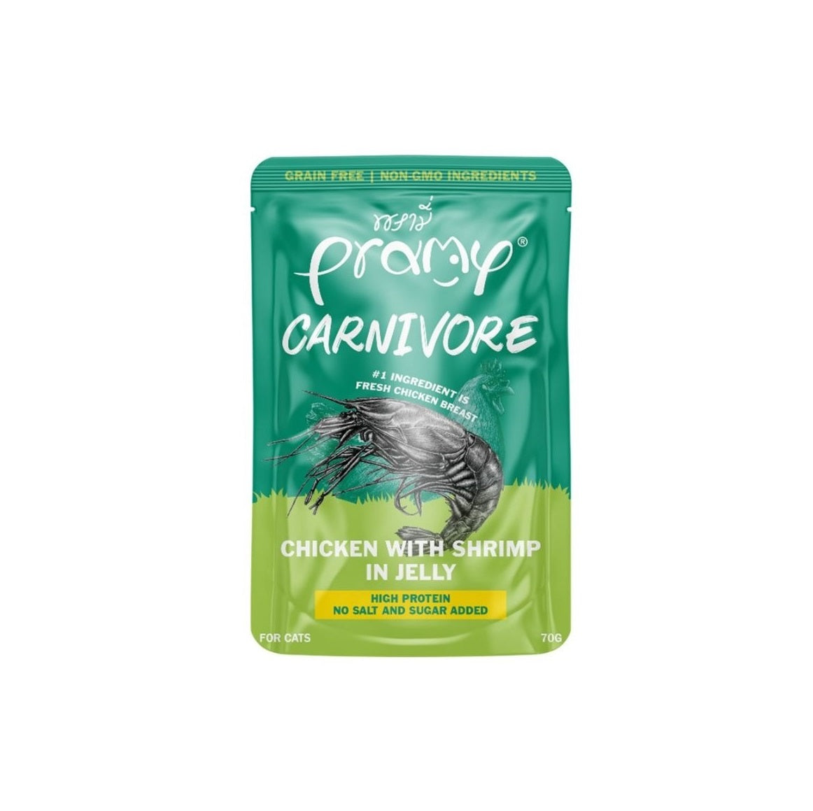 PRAMY CARNIVORE Chikcen With Shrimp In Gelly 70G