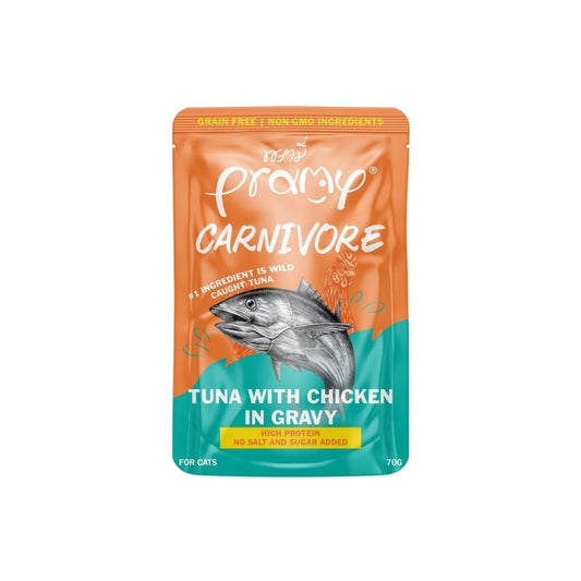 PRAMY CARNIVORE Tuna With Chicken In GRAVY
