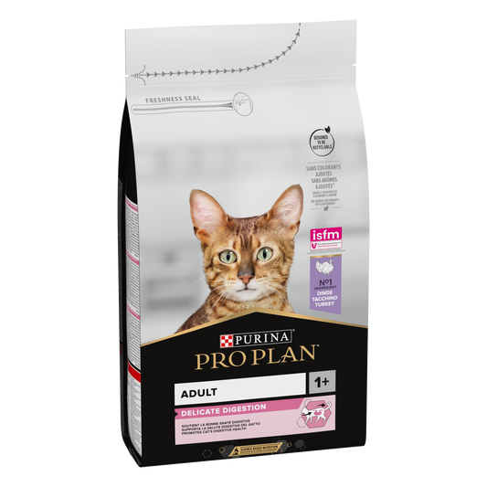 Pro Plan Adult Delicate Digestion Dry Cat Food with Turkey
