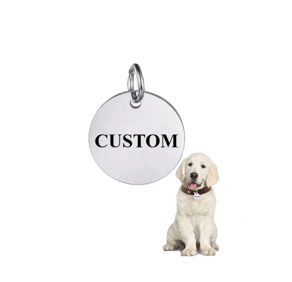 Dog tag in the shape of a Round